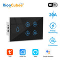 RiooCubee Tuya Smart Life 20A Boiler Water Heater Touch Panel Switch Countdown Remote Control Timer Google Assistant Alexa