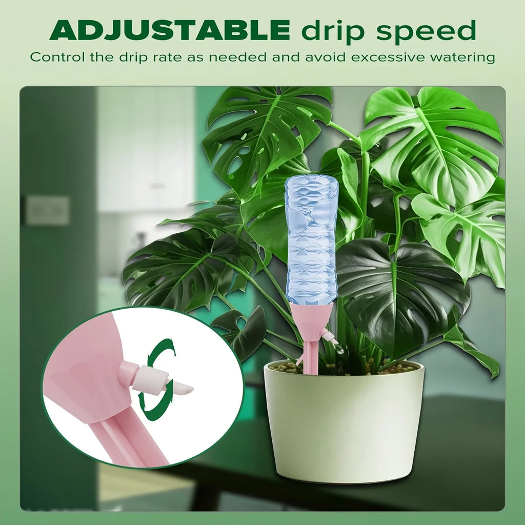 20 Pcs Automatic Plant Drip Irrigation Kit Adjustable Water Flow Battery-Free Universal for EU/US Thread Bottles Efficient