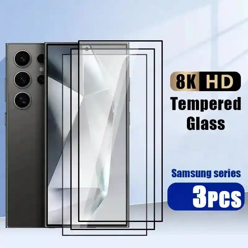 Samsung Galaxy Screen Protector 3 Pack - HD Tempered Glass for Samsung Models AE Tidesmit