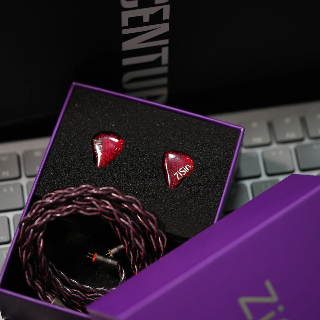 Vermilion Flame Hybrid 1DD+2BA IEM Earphones by Tidesmit Tidesmit
