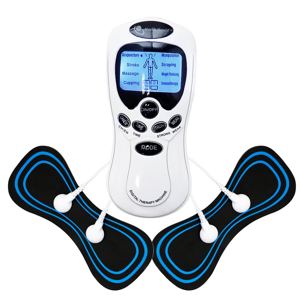 TENS Unit Muscle Stimulator - Portable Pain Relief Massager by Tidesmit Relaxation Treatment Tidesmit