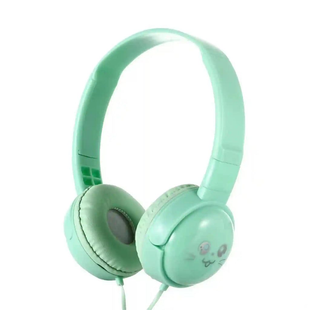 Wired Over-Ear Headphones for Kids with Mic, Adjustable Fit, Blue Tidesmit