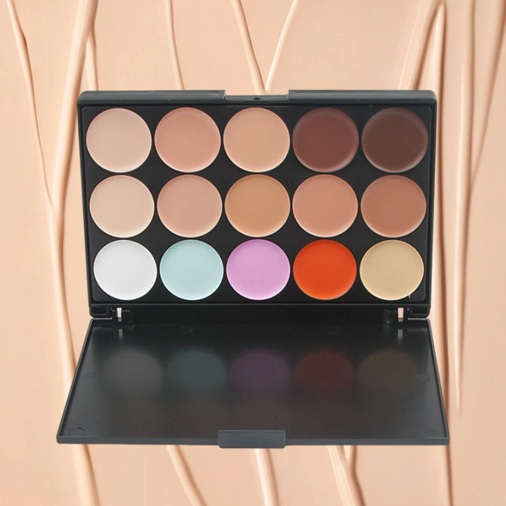 Tidesmit 15 color multifunction concealer palette for acne and dark circles full coverage creamy face makeup