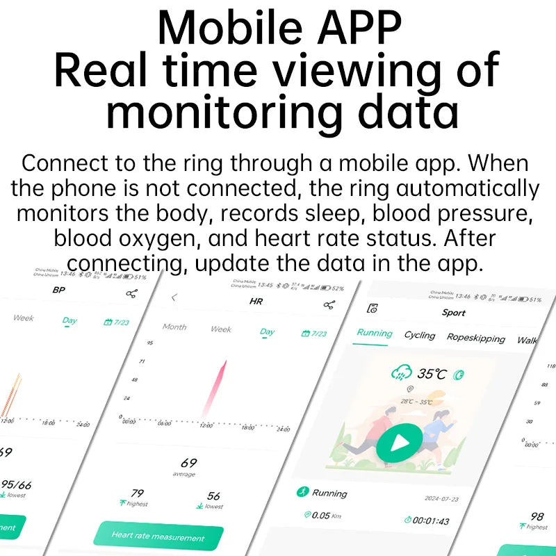 Tidesmit Smart Health Ring - Biometric Fitness Tracker with Sleep Monitor Tidesmit