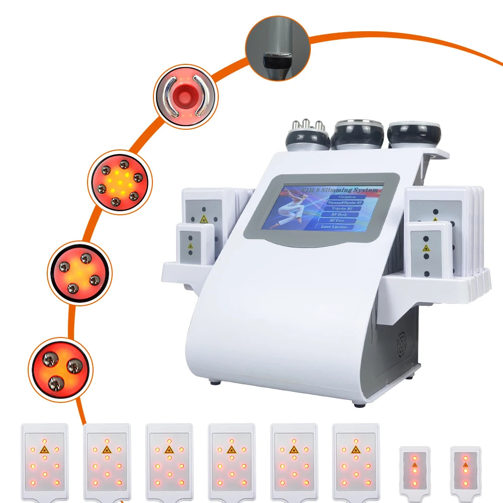 40K Ultrasonic Cavitation Slimming Machine - Ivory Portable Device Body Shaping Massage Equipment Tidesmit