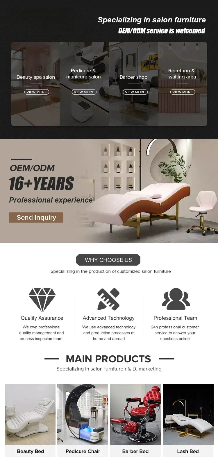 Electric Beauty Bed with 3 Motors and Gold Stainless Steel Base Massage Chairs Tidesmit