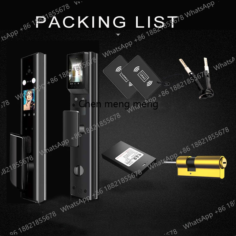 Intelligent Lock for Apartment Face and Palm Vein Recognition Smart Door Lock With Camera Cat Eye Fingerprint Door Lock