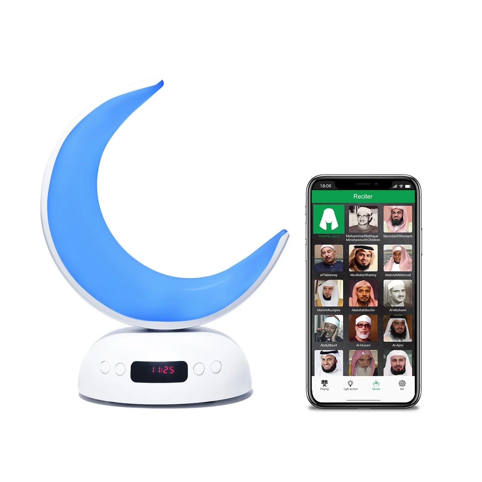 Quran Azan Clock Islam Muslim Arabic Koran Bright Bluetooth Speaker Portable Night Light Lamp Holy Wireless Ramadan Islamic Arab