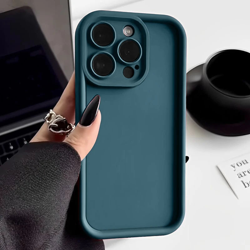 iPhone 17 Shock-Absorbing Soft TPU Silicone Case | Slim Fit Protection Blue Tidesmit