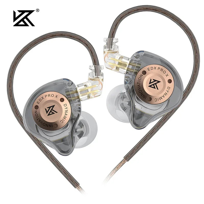 KZ EDX Pro X In-Ear Monitors | Dynamic Bass HiFi Earbuds | Tidesmit EDX Pro X Gray NOMIC Tidesmit