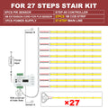 MALIIGAZA 1-40 Steps Motion Sensor LED Stair Light 24V COB LED Strip Stair Lighting Kit With Transformer For Indoor Stairway