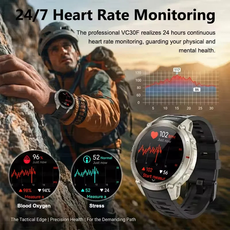 2026 New Sports Smart Watch With GPS Offline Map Download Bluetooth Call Military Clock Fitness Tracker Waterproof Bracelets Men