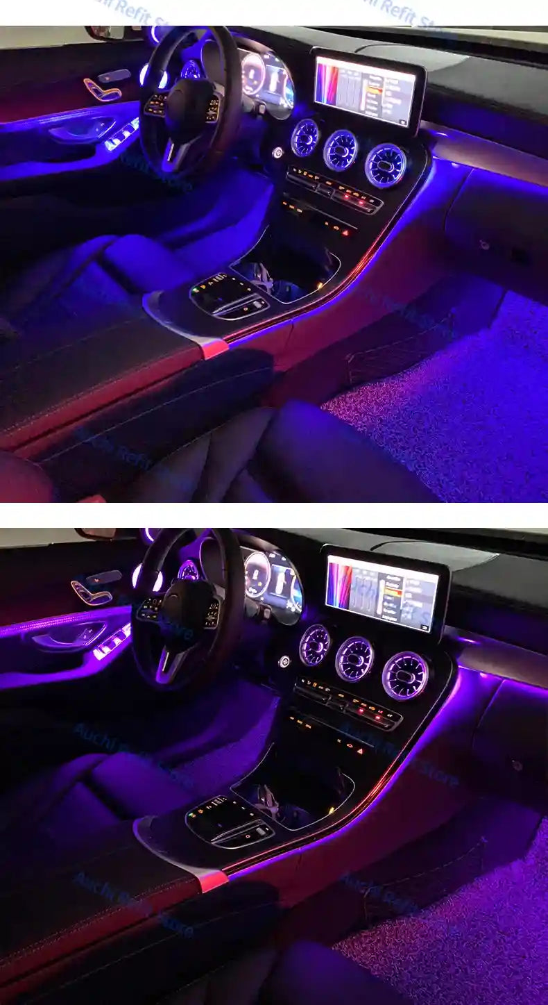 Mercedes-Benz W205 Ambient LED Vents - 64-Color Lighting Kit Tidesmit