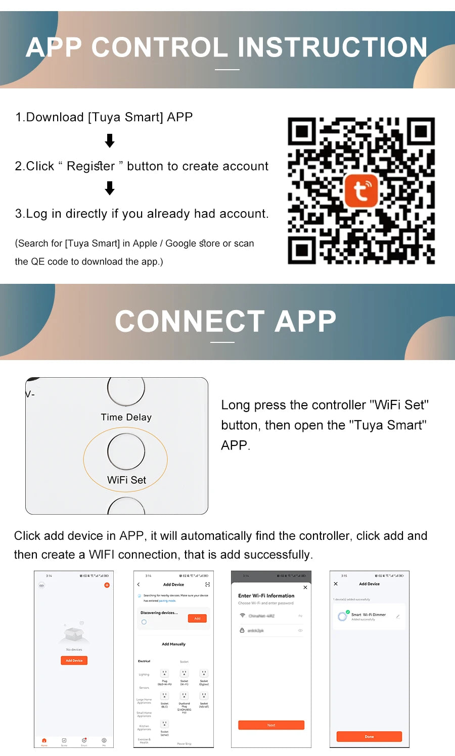 5-30 Steps New Tuya Wifi Staircase Light Kit Motion Sensor Wall Switch Remote APP Control Stair LED Strip Full Set STEP-E4