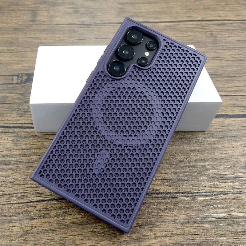 Samsung Galaxy S25 Magnetic Heat Dissipation Phone Case | Slim Shockproof Dark Purple Tidesmit