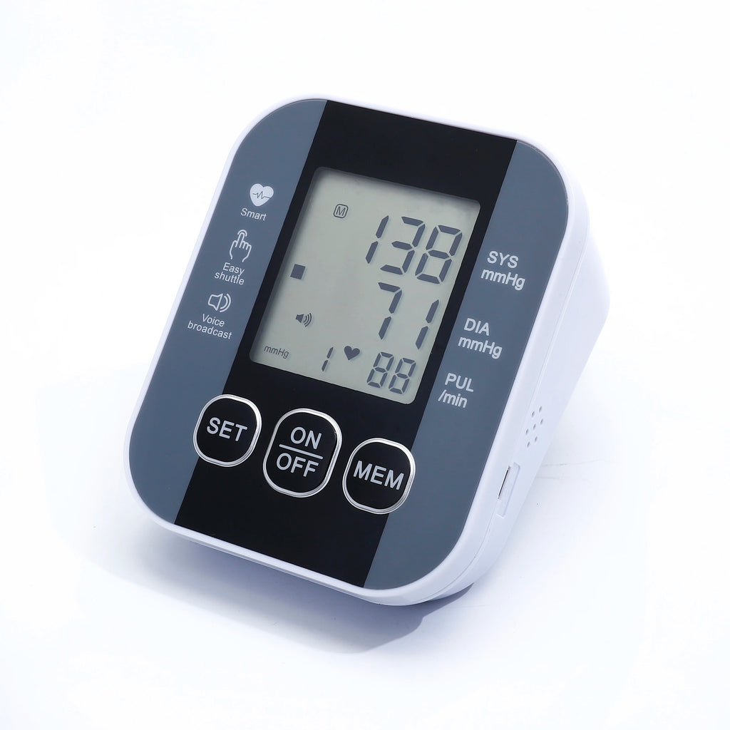 Voice BP Sphygmomanometer Heart Rate Pulse Tonometer Russian / Arabic / Spanish / Portuguese Voice Arm Blood Pressure Monitor
