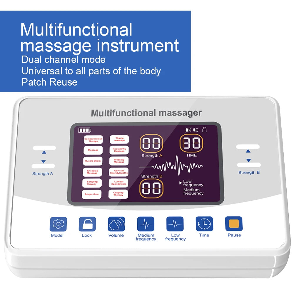 Electric Muscle Stimulator & TENS Pulse Massager - Tidesmit Body Shaping Massage Equipment Tidesmit
