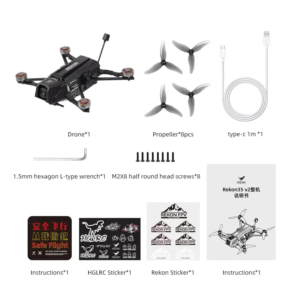 Long Range 3.5 Inch 4K FPV Drone with O4 Lite and ELRS Connectivity Tidesmit