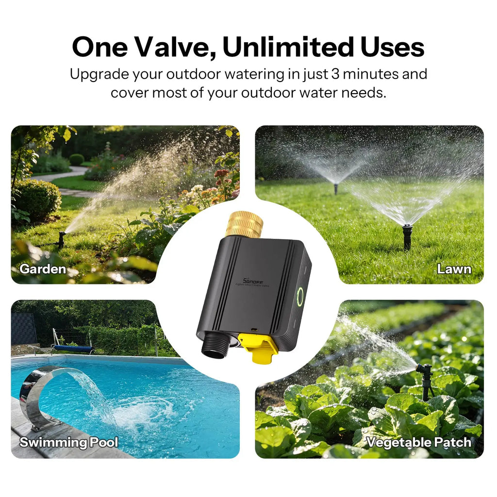 SONOFF SWV-ZNE Hydro Series Hydro ONE Lite Zigbee Smart Water Valve Without Flow Meter Dual Communication Modes Flexible Control