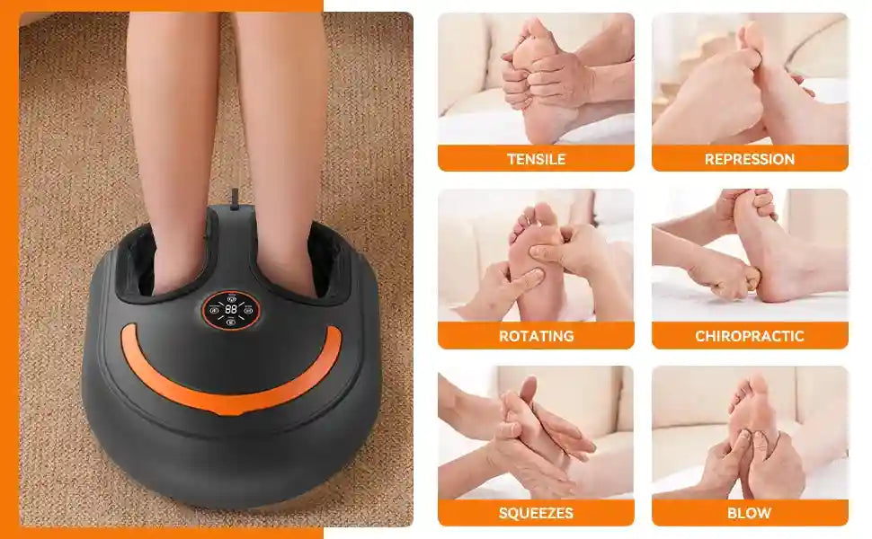 Electric Foot Massager Roller with Airbag Compression and Heat Massage Roller Tidesmit