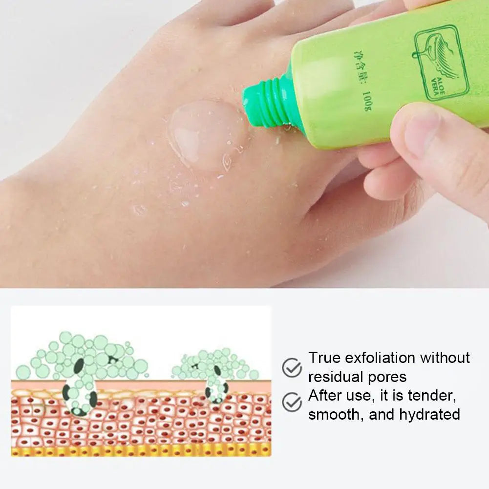 Aloe Vera Exfoliating Gel Body Scrub - Natural Cruelty-Free Skincare Scrubs Treatments Tidesmit