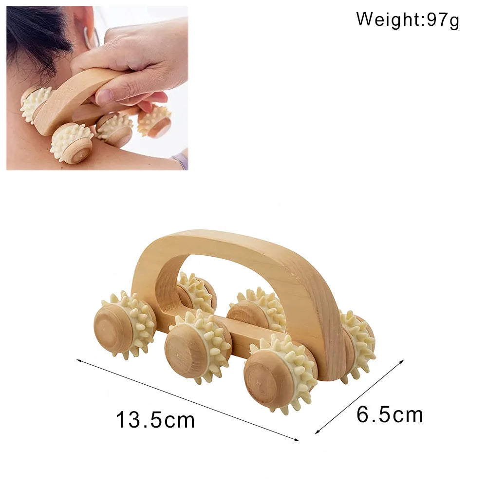 Wooden Lymphatic Drainage Massager Tool for Targeted Body Contouring Back Massage Instrument Mini Massager A Tidesmit