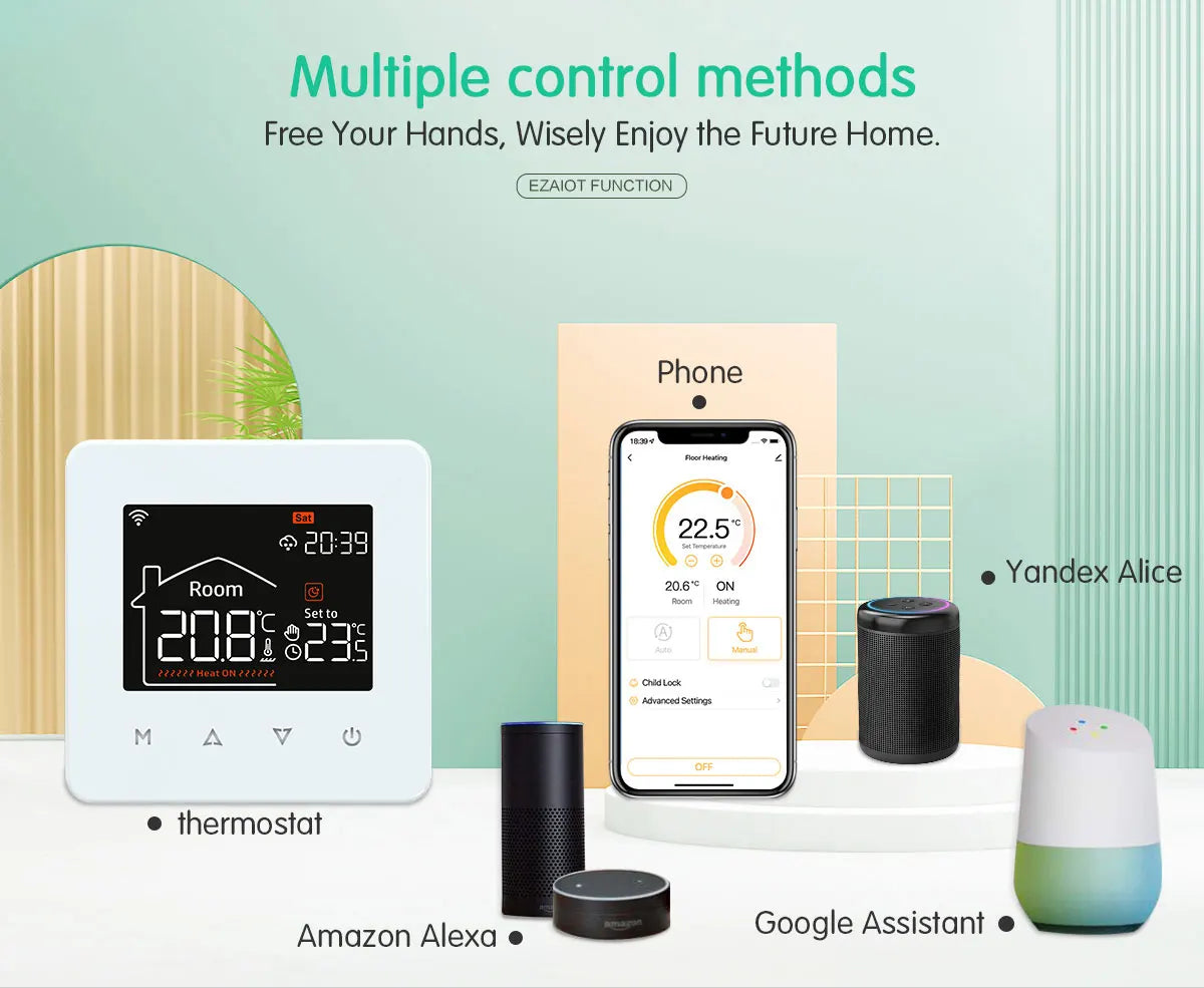 WiFi Smart Thermostat for Electric & Water Floor Heating | Tidesmit Tidesmit