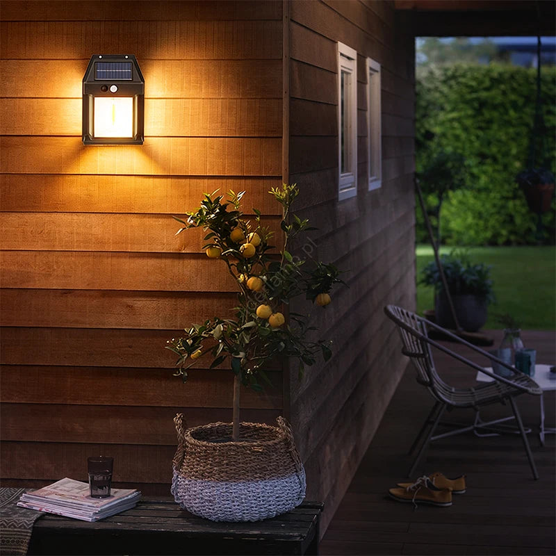 Solar Wall Lights Outdoor Dusk to Dawn Solar Motion Lights Outdoor Waterproof 3 Lighting Modes Wall Mount Light Sconces For Outside Patio Fence Yard Garage 2 Pack LED Street Light