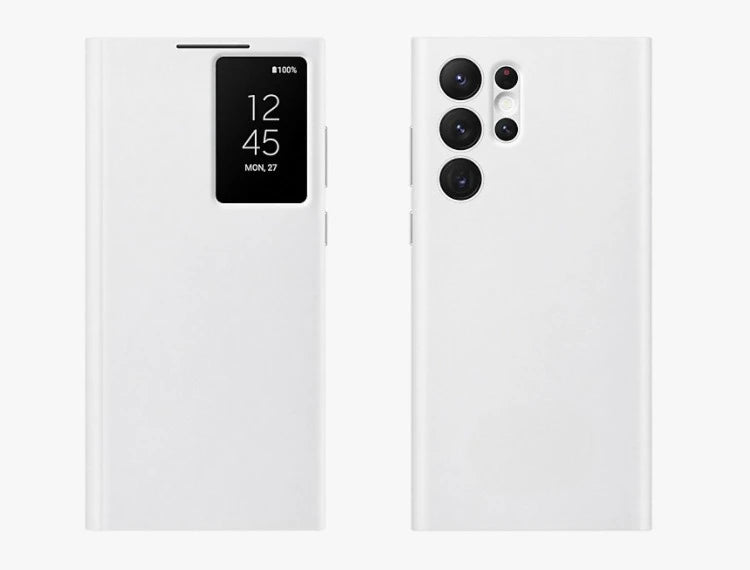 Samsung Galaxy S24 Ultra Smart View Case with Answering Window White For S24 Plus Tidesmit