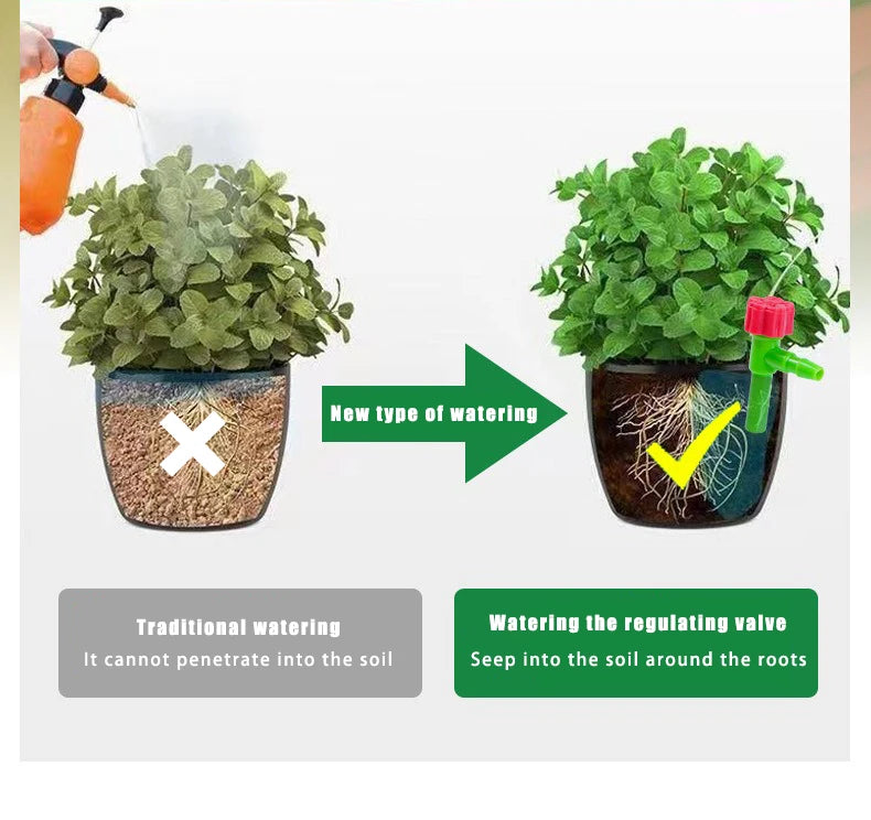 Garden Regulating Drip Irrigation Kit Automatic Watering Device 4/7mm Hose Potted Plants Watering Saving Micro Dripper