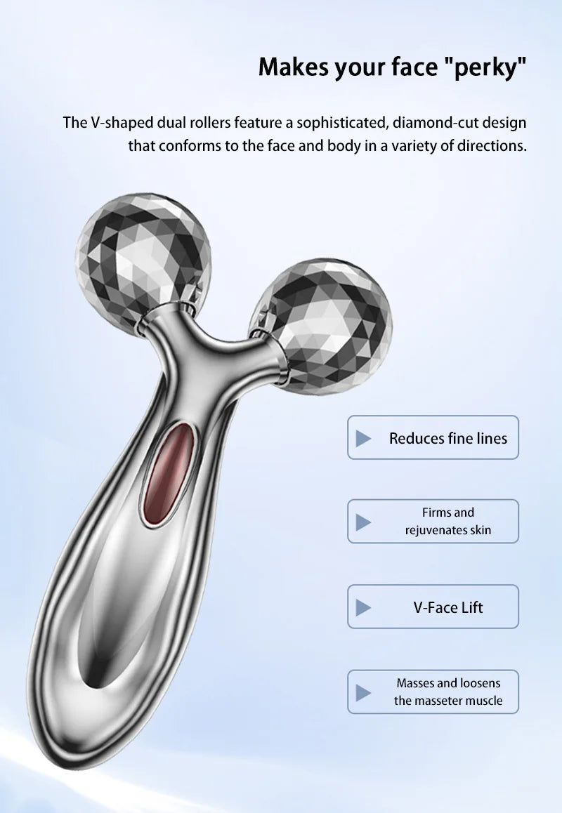 Y Shape Gua Sha Face Roller Set | Stainless Steel Home Spa Massager Relaxation Treatment Tidesmit