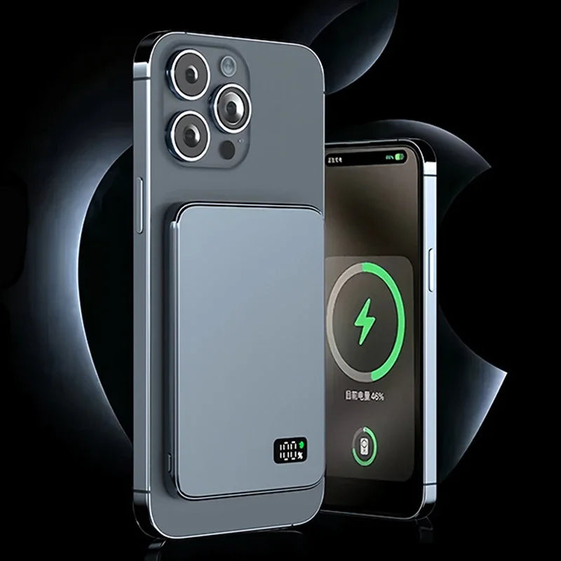 Magnetic Power Bank 10000mAh Qi2 Wireless Portable Charger - Tidesmit blue Tidesmit