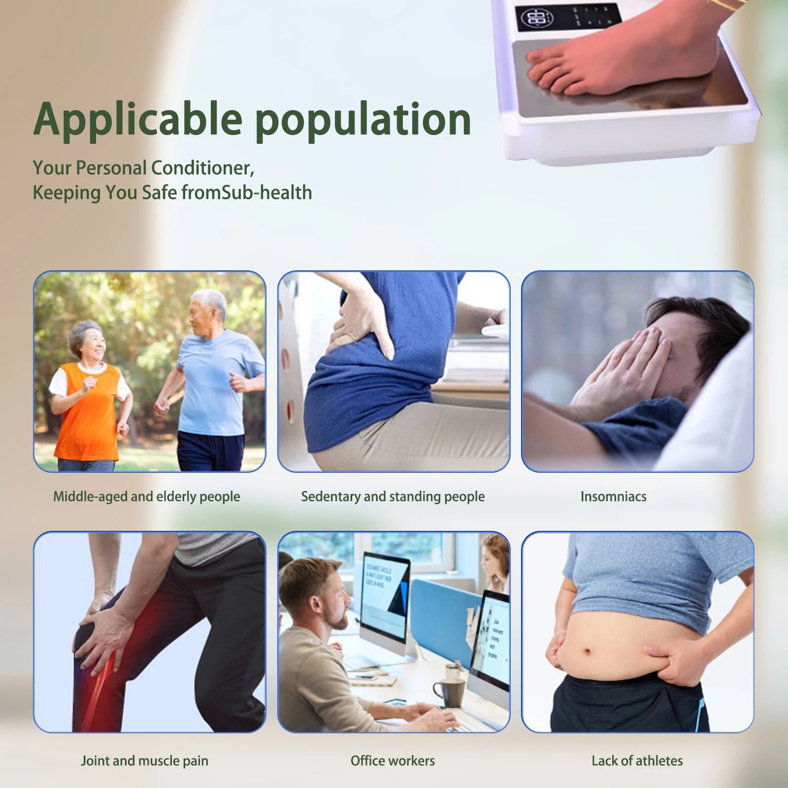 Terahertz Foot Massager with Heat and Phototherapy - Home Spa Device Relaxation Treatment Tidesmit