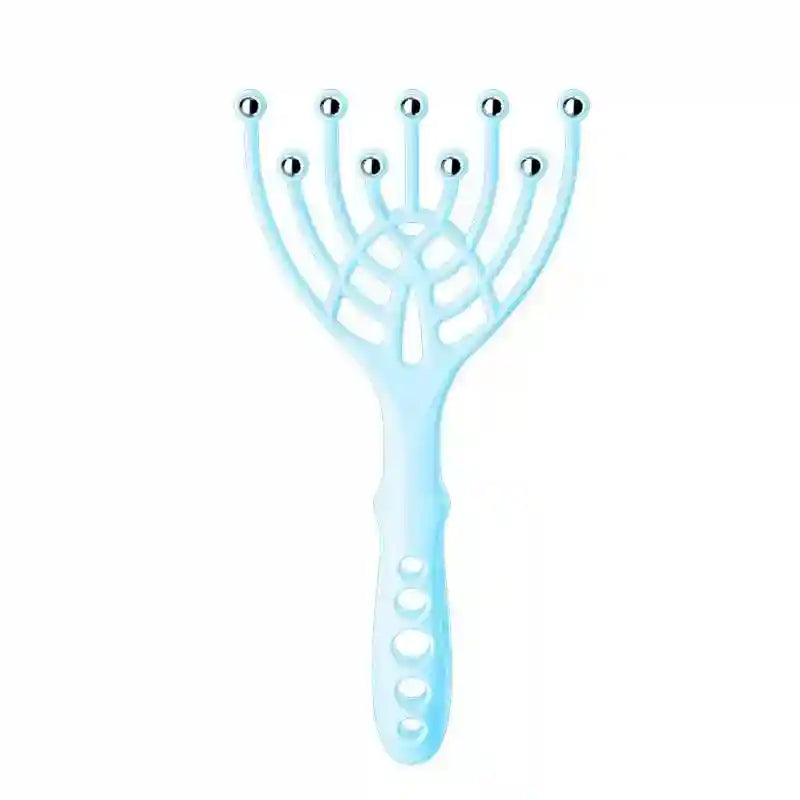 Head Scalp Massager with Steel Ball Rollers for Tension Relief Massage Roller Blue China Mainland Tidesmit