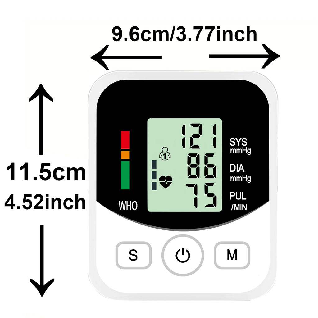 Medical Pulse BP Monitor Digitlal Tonometer Heart Rate Health Armband Automatic Blood Pressure Meter
