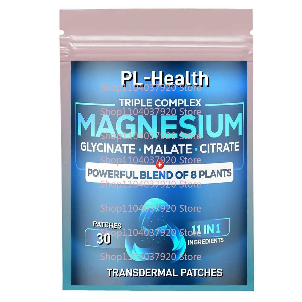 30 Patches Magnesium Glycinate Chelate Complex Transdermal Patches to Support Restful Mood, Calm & Muscle Cramp