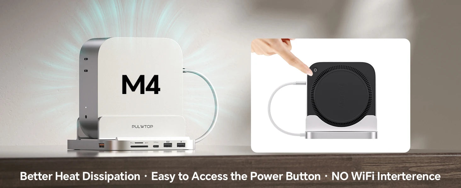 Mac Mini M4 Docking Station with 4K HDMI and M.2 SSD Expansion Tidesmit