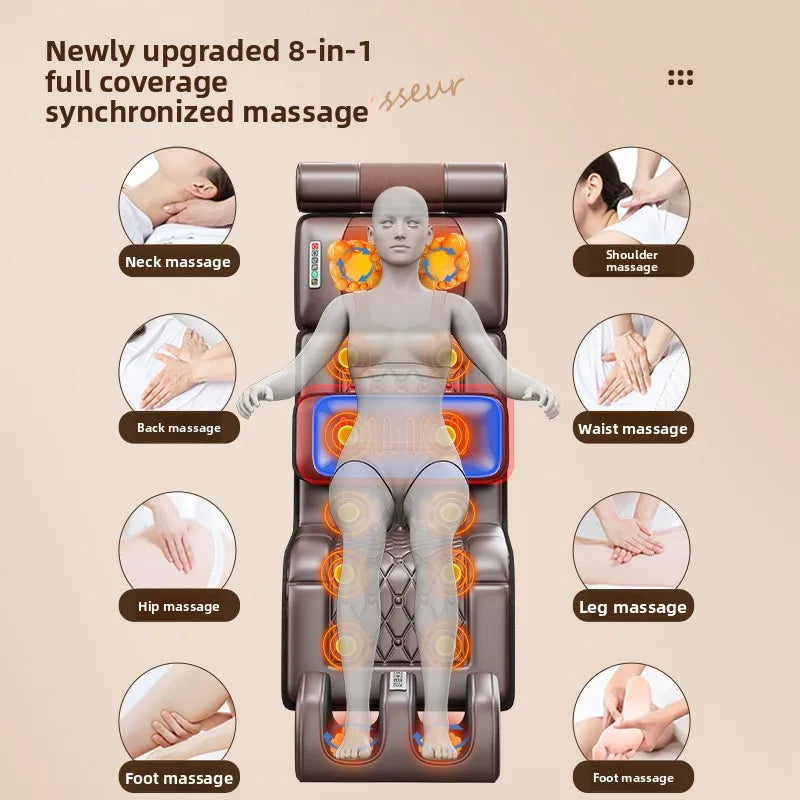Full Body Electric Massage Mat with Heat Therapy - Tidesmit Back Massage Instrument Tidesmit