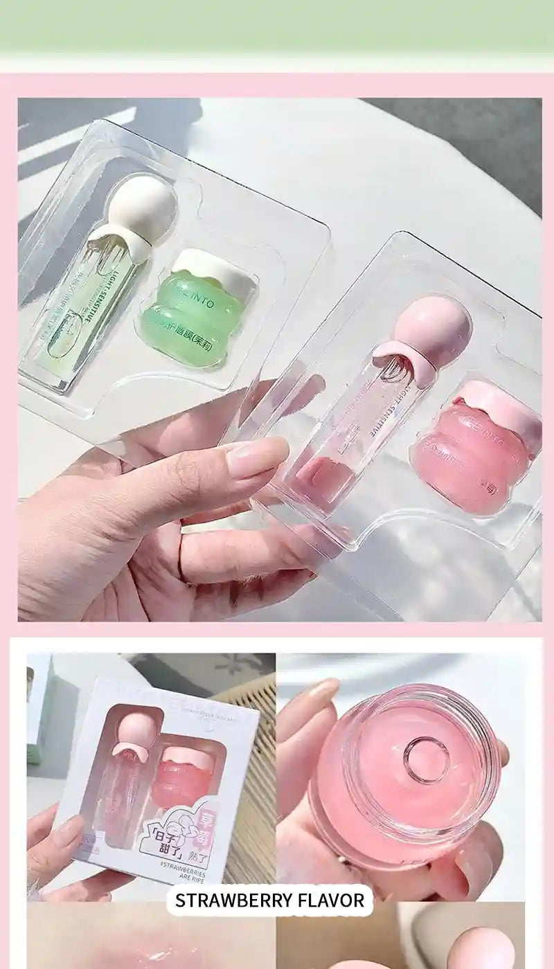 Lip Care Set: Moisturizing Jelly Balm Day & Night Duo by Tidesmit Lip Care Tidesmit