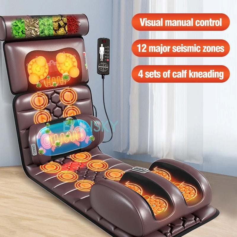 Full Body Shiatsu Massage Cushion with Heat Therapy | Tidesmit Massage Chairs Tidesmit