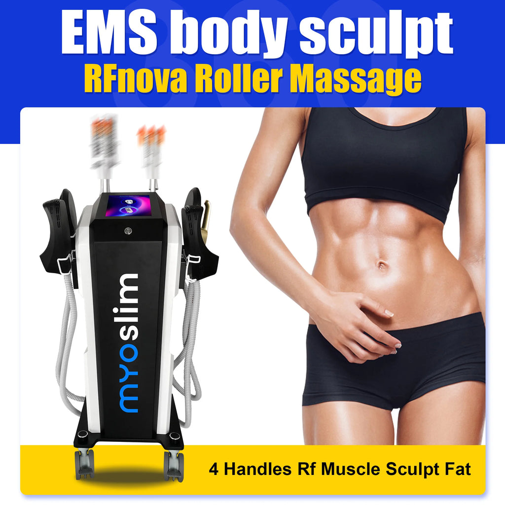 EMS RF Body Sculpting Machine - 4 Handle Professional Fat Burner Relaxation Treatment Tidesmit