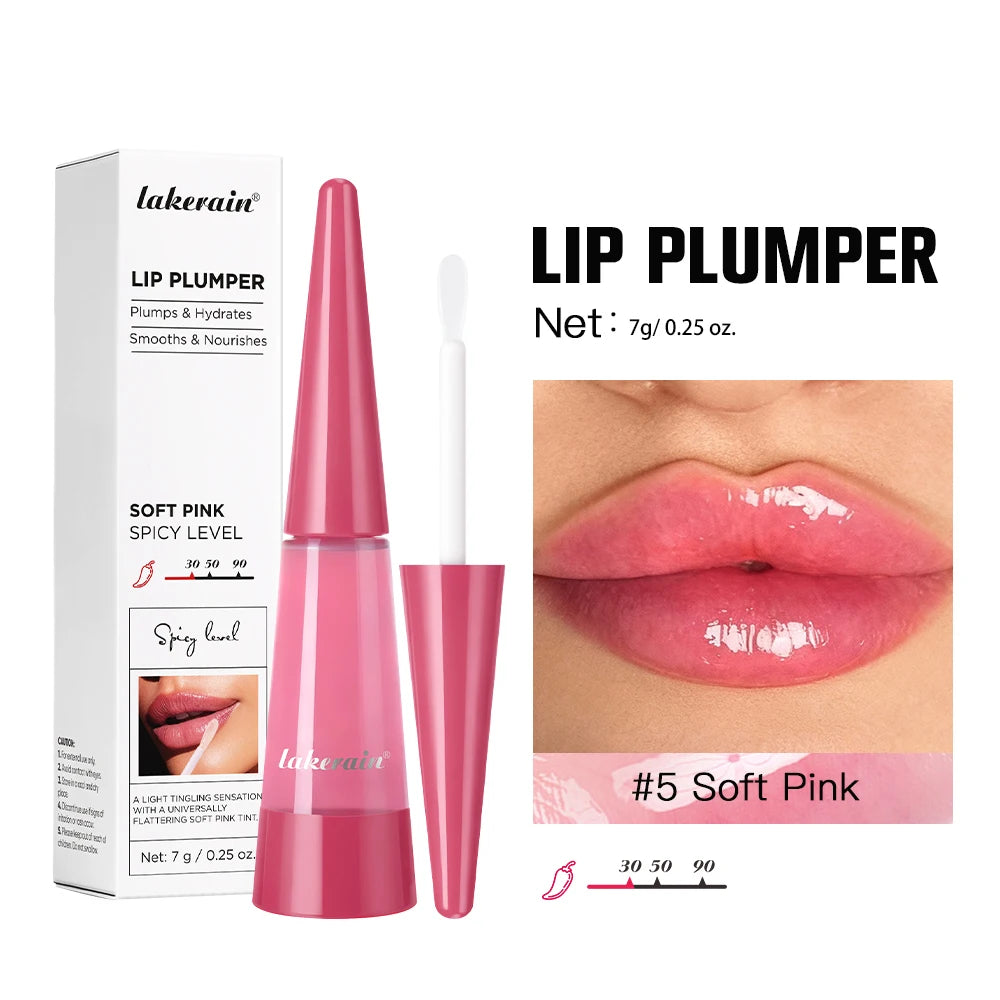 Lip Plumper Oil – Hydrating Volumizing Gloss for Fuller Lips, 6ml Lip Care 5Soft Pink Tidesmit