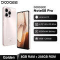 Global Version DOOGEE Note58 Pro Smartphone 6.75" HD+ Display 8GB RAM 256GB ROM 6250mAh Large battery NFC Android 15 Cellphone