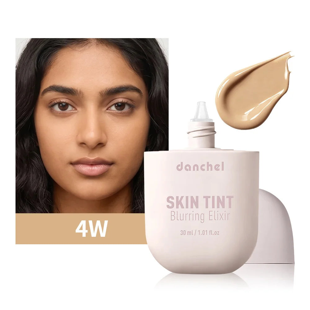 Tidesmit Skin Tint Blurring Elixir Foundation texture close-up showing hydrating long lasting pore blurring finish