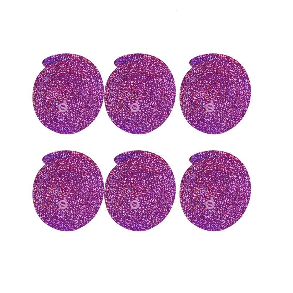6-pack purple glitter laser hanging swirls for DIY party decorations, birthdays, and celebrations.