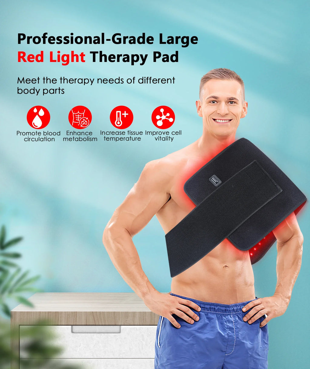 Red Light Therapy Heating Pad for Muscle Relief - Tidesmit Wellness Massage Chairs Tidesmit
