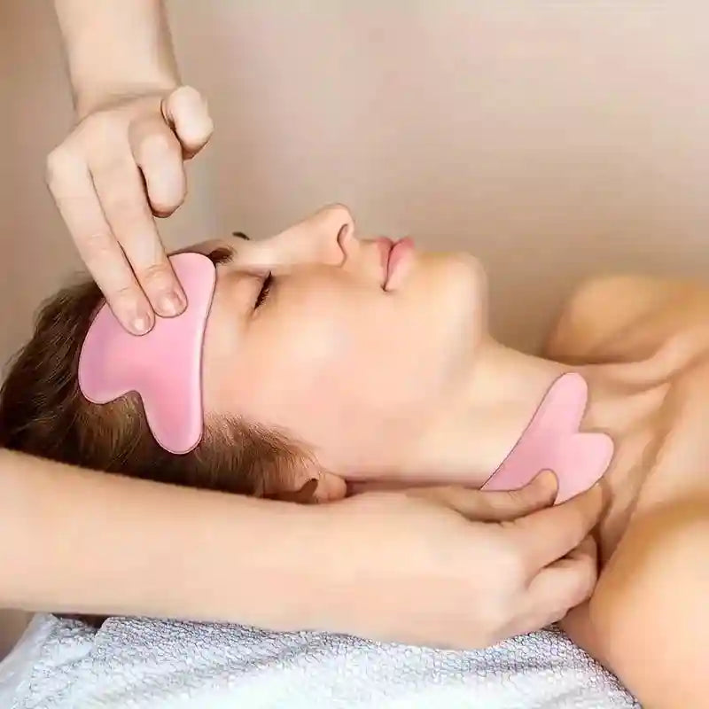 Ice Face Roller and Gua Sha Set - Pink Facial Lifting & Massage Tool Eye Massage Instrument Tidesmit