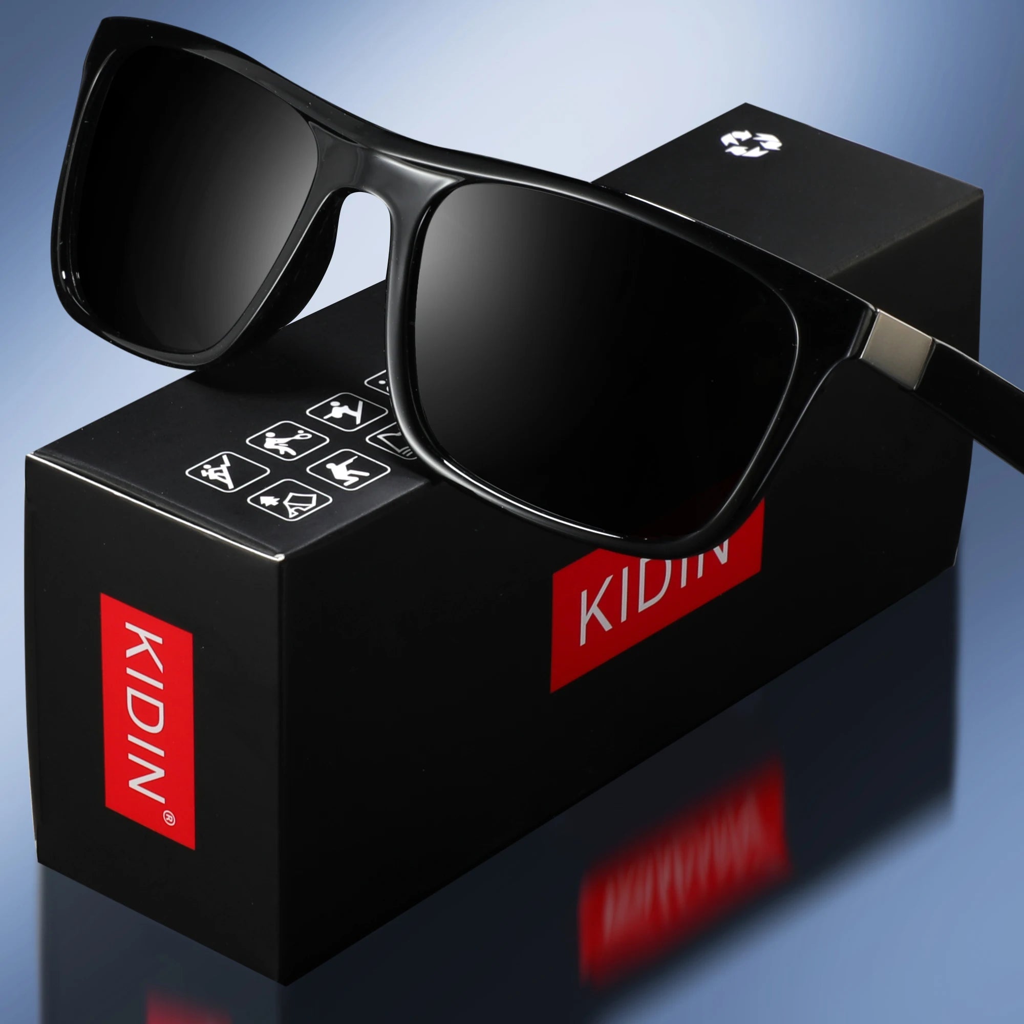 Polarized Square Sunglasses - Retro UV400 Driving Eyewear for Clarity Tidesmit