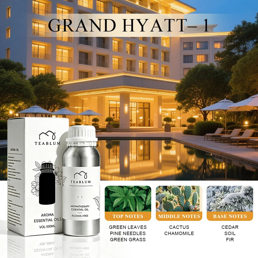 TEABLUM 500ML Aromatic Hotel Essential Oil Hotels Home Air Freshener Pure Plant Essential Oil Alcohol Free for Electric Diffuser