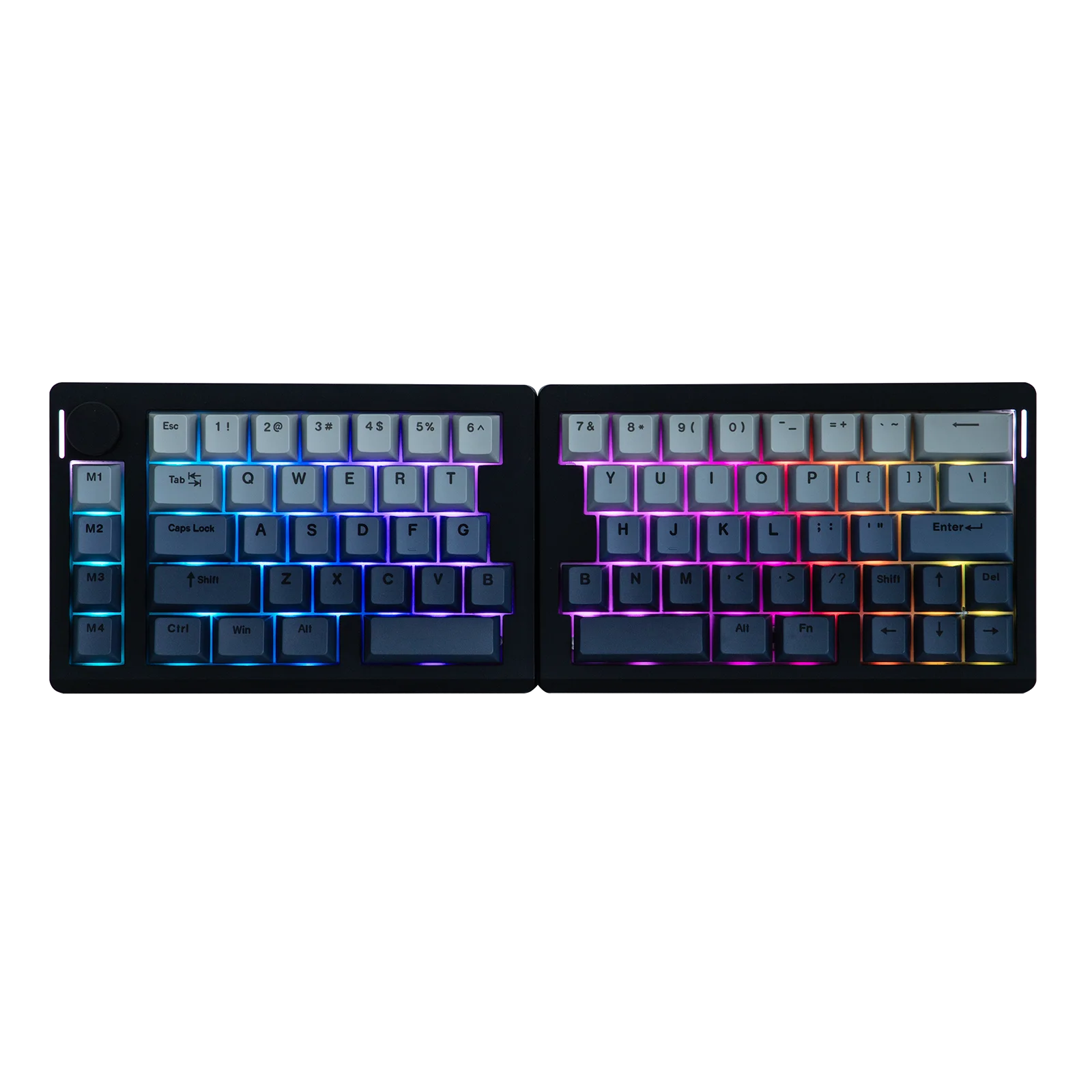 EPOMAKER Split70 QMK/VIA 70% Split Layout Wired/BT/2.4Ghz Wireless Mechanical Keyboard with Programmable Knob Mac Modifier